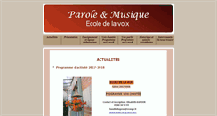 Desktop Screenshot of ecole-de-la-voix.com