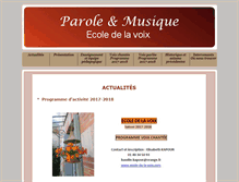 Tablet Screenshot of ecole-de-la-voix.com